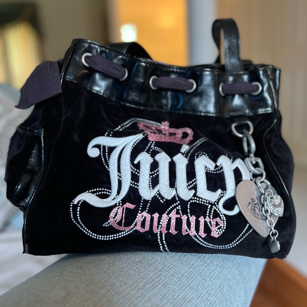 Black Velour Juicy Couture Bag